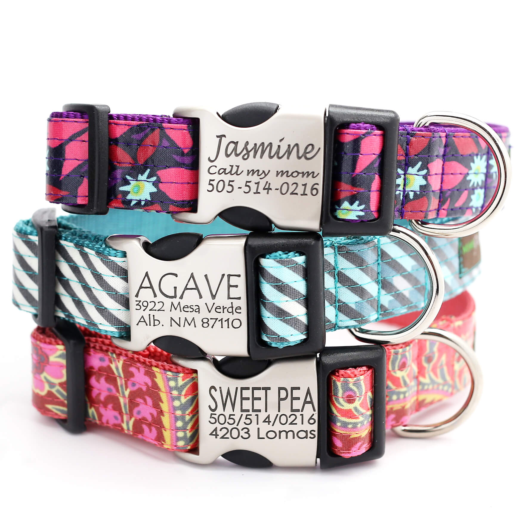 Buckle Engraved Dog Collar Laminated Cotton Styles Questions & Answers